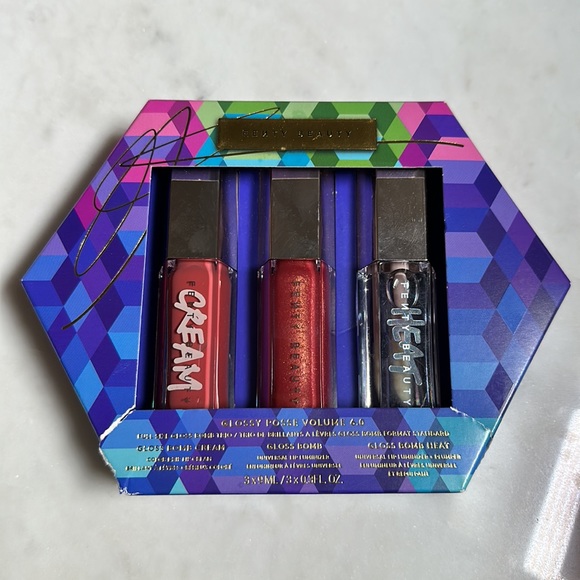 Fenty Beauty GLOSSY POSSE VOLUME 6.0 FULL-SIZE GLOSS BOMB TRIO - Picture 2 of 5